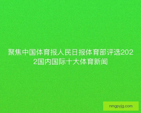 聚焦中国体育报人民日报体育部评选2022国内国际十大体育新闻